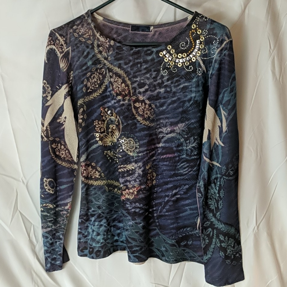 Amour blue and gold shirt